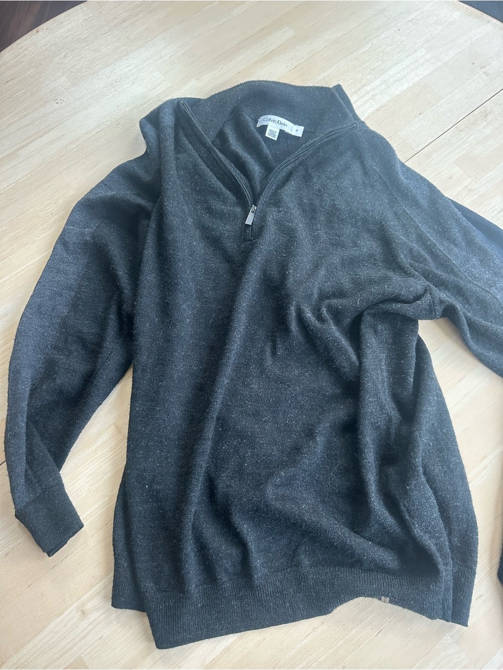 Calvin Klein Men's Black Half-Zip Knit Pullover